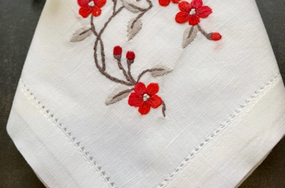 Napkin set - Red string peach blossom